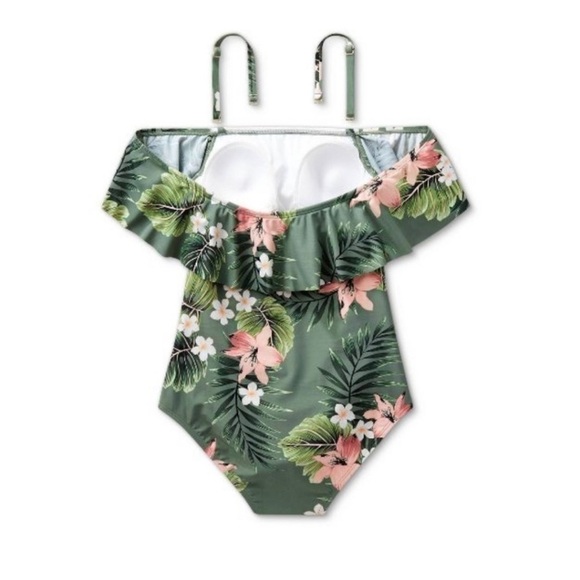 Kona Sol Women's Off Shoulder Flounce High Coverage One Piece Swimsuit - L - Picture 6 of 12